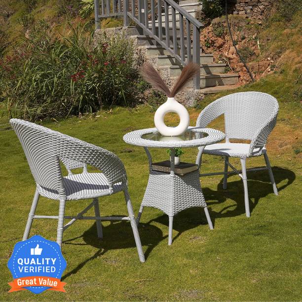 Wooden Street Metal Table & Chair Set