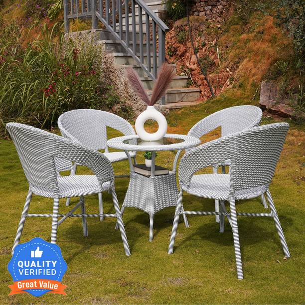 Wooden Street Metal Table & Chair Set