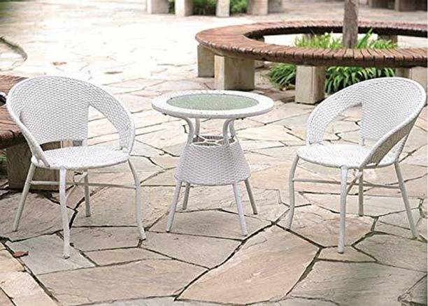 Brown Object Metal Table & Chair Set