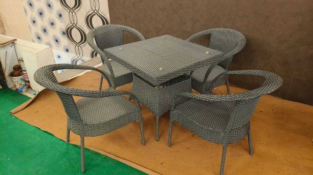 G & D Furniture Hub Cane Table & Chair Set