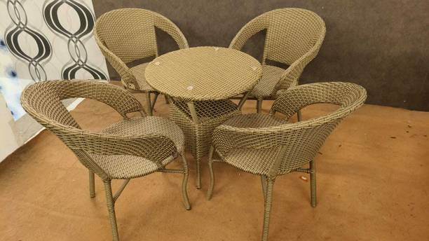 G & D Furniture Hub Cane Table & Chair Set