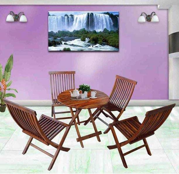 FURNISQUARE Solid Wood Table & Chair Set