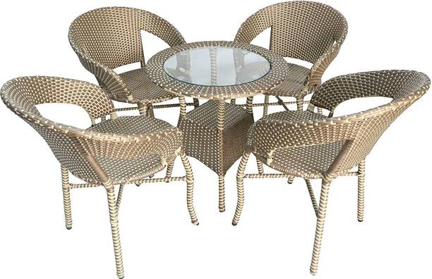WildMonk Cane Table & Chair Set