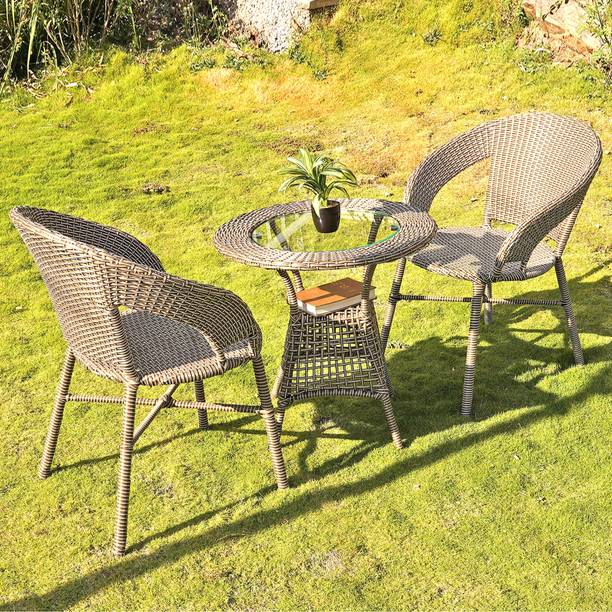 Wooden Street Metal Table & Chair Set