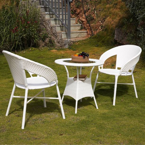 Wooden Street Metal Table & Chair Set