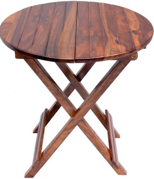 FURNISQUARE Solid Sheesham Wood Folding Coffee Table For Living Room, Balcony And Garden Solid Wood Outdoor Table