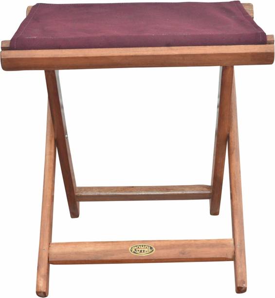 ROYAL BHARAT Foot Rest-Maroon Solid Wood Outdoor Table