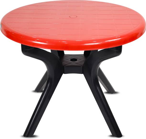 Nature Multipurpose Round Plastic Table for Home, Garden, Balcony & Outdoor Plastic Outdoor Table