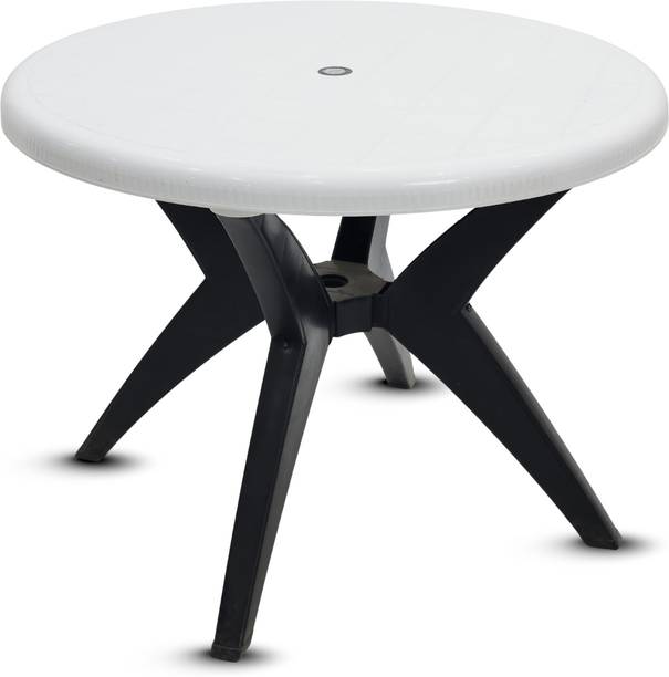 Nature Multipurpose Round Plastic Table for Home, Garden, Balcony & Outdoor Plastic Outdoor Table