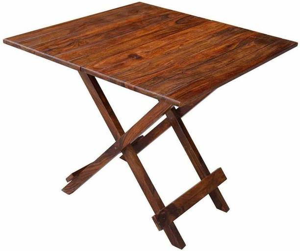 Deepak Art Solid sheesham wood folding dining teble set Solid Wood Outdoor Table