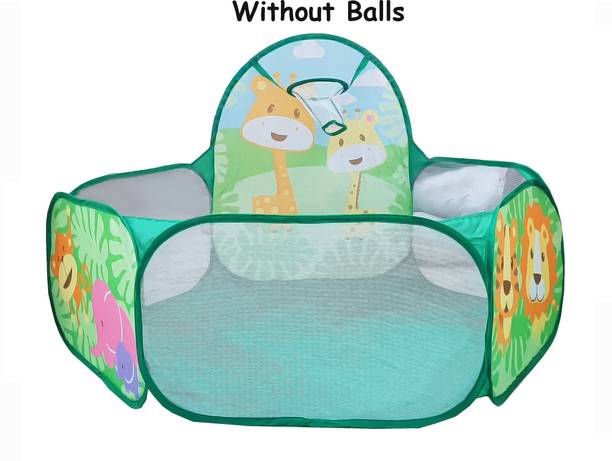 Magicwand Multi-Colored Large Size Jungle Theme Pop-up Activity Ball-Pool Without Balls