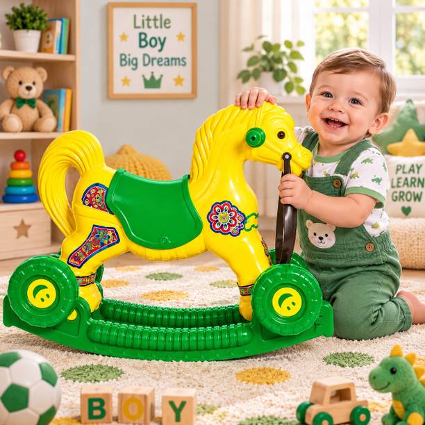 Adidev Colorful Horse Rocking Ride-On Toy for Toddlers