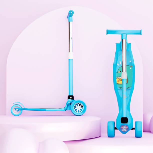 Little Olive Tikes Adjustable Scooter with Wide Brakes for Kids, Lightweight, Foldable