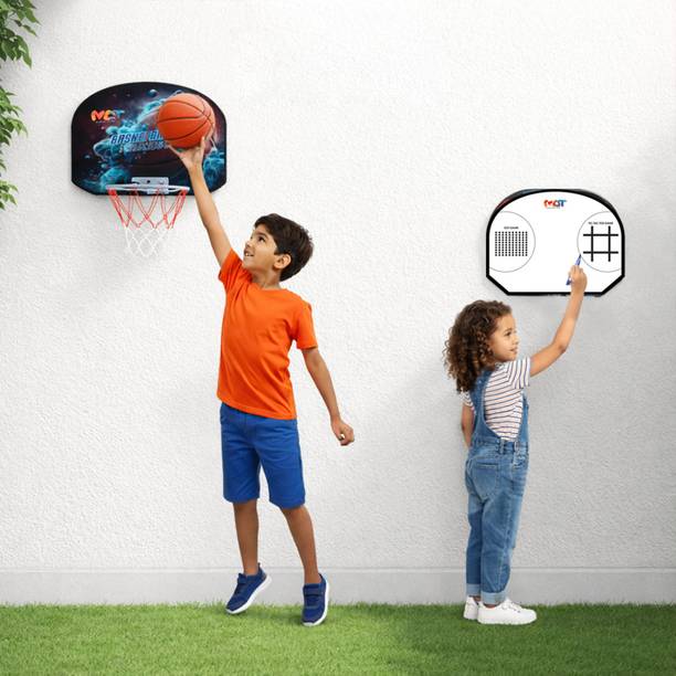 MAD OVER TOYS Wall Mount Basket Ball set - 3 In 1