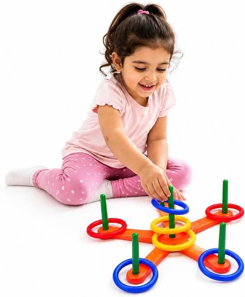 BEBRIGHT Kids Ring Toss Game Colorful Target Toy