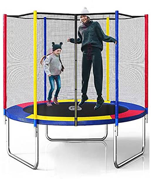 Step Over StepOver 6Ft GS Jumping Trampoline with Safety Net for Kids & Adults, outdoor