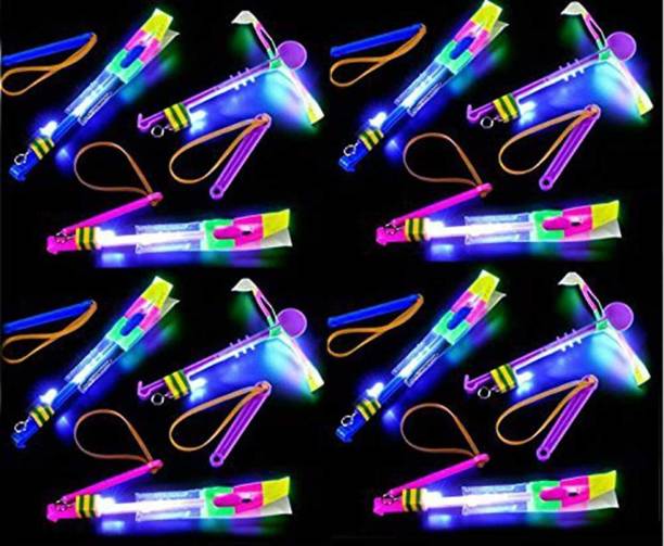 JRYU Amazing Light Arrow Rocket Helicopter Flying Toy Party Fun Gift (Pack Of 12) Arrow