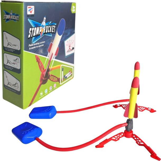 Zuuluzrs Jump Rocket Stomp Launcher & 3 Foam Rockets