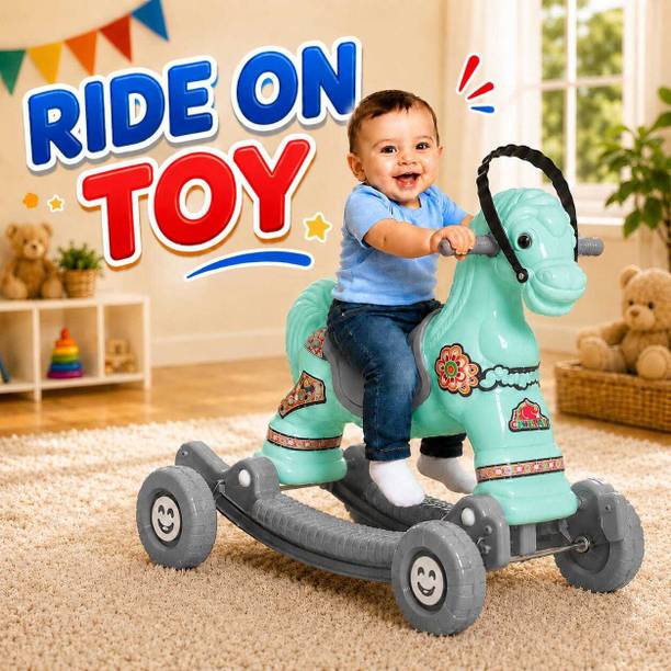 Novexa Rocking Horse Toy with Ride-On Function | Toddler Horse Rider for Boys & Girls