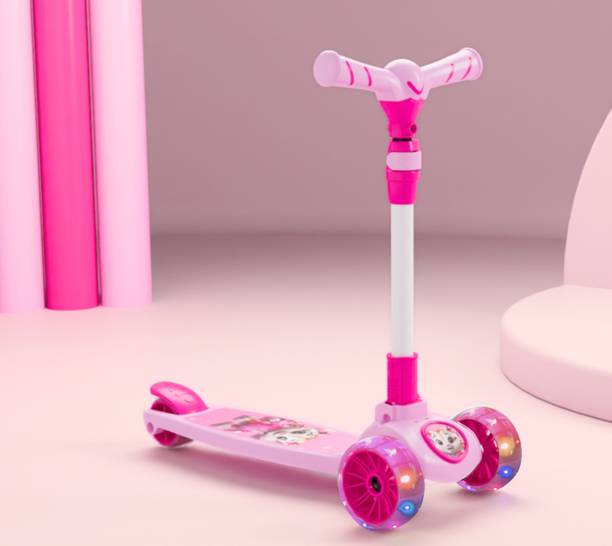 मिस एंड चीफ Spartan Tiger - 3 Wheel Kick Scooter,Foldable with LED Wheels,Adjustable Height
