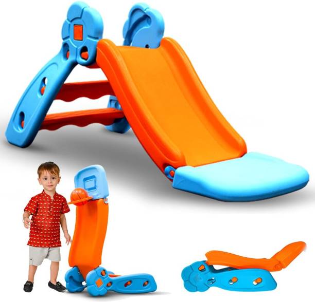Wembley Toddler Slide 3 in 1 Fun to Slide Playset Basketball with Ball and Pump for Kids