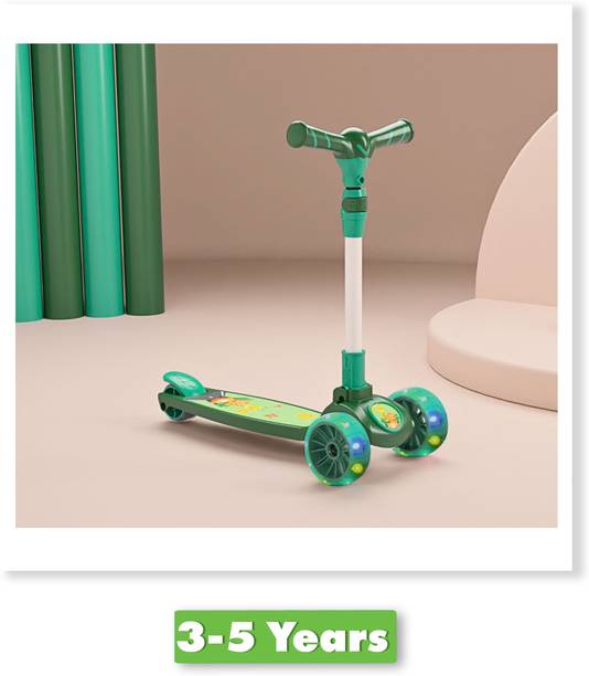 Miss & Chief Spartan Jungle - 3 Wheel Kick Scooter,Foldable with LED Wheels,Adjustable Height