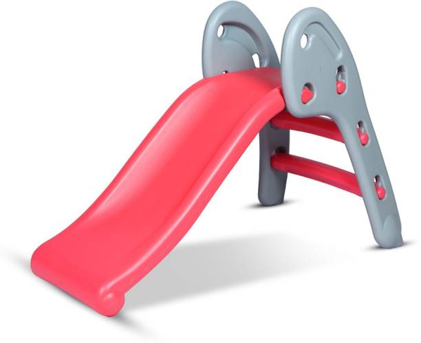 Toy Plus Freestanding Foldable Slides for Kids, (24 Months+) Grey & Red