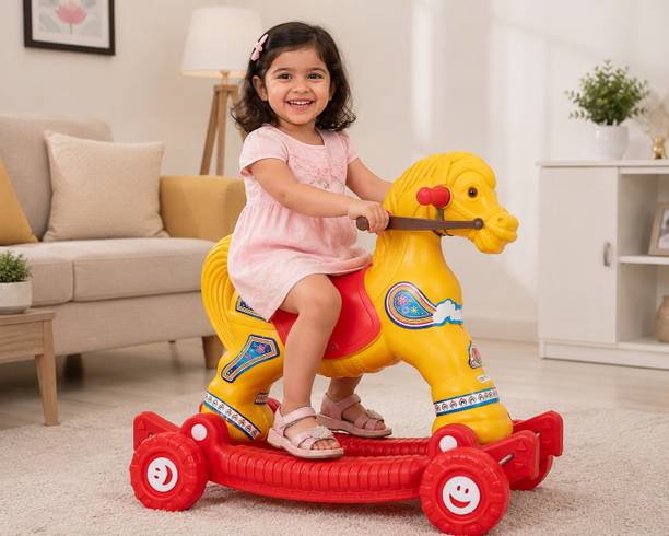 Zlyra Trending Baby Horse Rider Brthday Gift Horse Rocker Ride-on Toy Kids