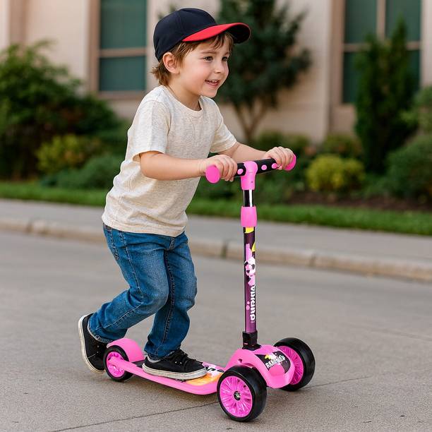 DEESSE Scooter for Kids 3 Wheeler Foldable Kick Skating Cycle with Rear Brake