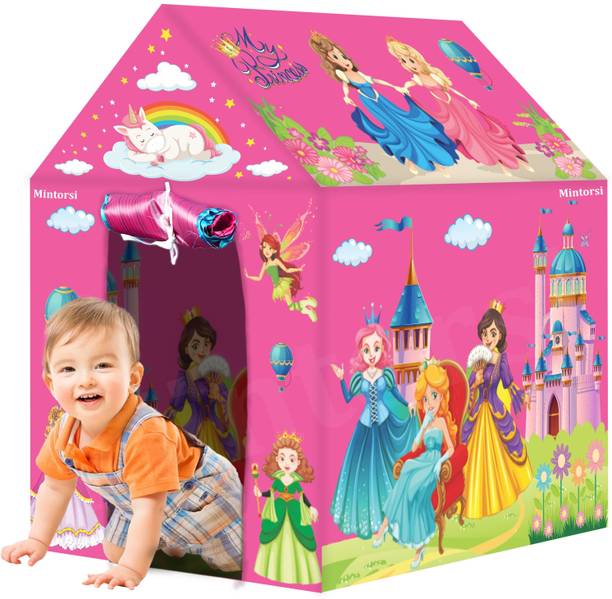 Mintorsi Jumbo Size Tent House for Kids 10 Years Old Girls & Boys Toy Hut Type Play House (Jumbo Size, Princess)