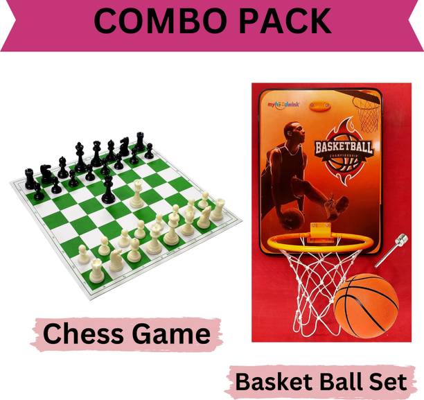 Myhoodwink Educational Professional Board Games Folding Chess|&|Hanging Basket Ball Toy Set