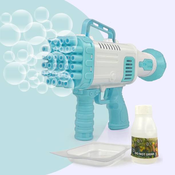 JRYU 33 Holes Bubble Maker Machine Bubble Gun for Above 3Years Kids Water Gun