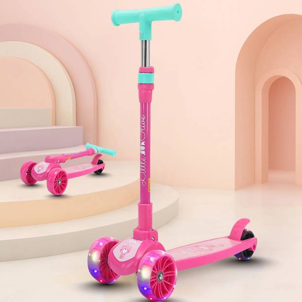 Little Olive Enduro Kids Scooter: Attractive Deck, LED Wheels, Easy-Fold Design For Kids