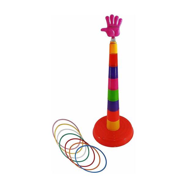JUBLYN Plastic Ring Toss Quoits Hoopla Throw Game for Toddlers