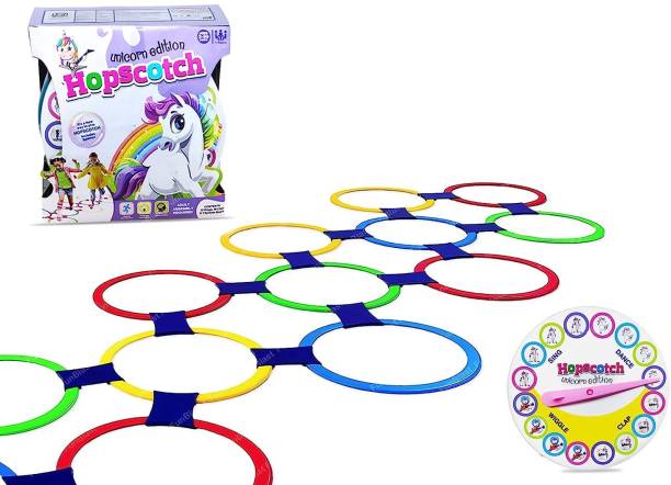 littlewish Twister Hopscotch Active Indoor Play with Rings Game for Kids Hopscotch Game