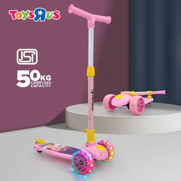 Toys R Us Avigo Scooter with 3 Level Height Adjust & Foldable with LED Rotary Light Up Wheels