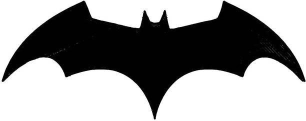 CERO ® 3D Printed Batman Emblem Car, Bike Logo (Black PLA Plastic)