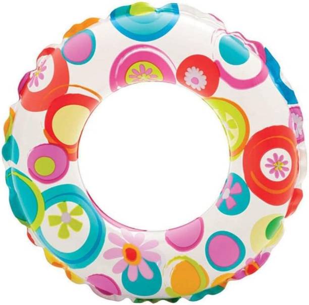 SANDIP Printed 20 Inch Inflatable Swim Ring Blow up Raft Tube for Swimming Pool, Beach for Children and Kids Pool Swim Rings of 3 to 6 Years (Pack of 1)