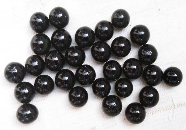 Jiyansh Traders 30 Piece Black Color Kanche Marble Glass Ball Goli in Outdoor Toy
