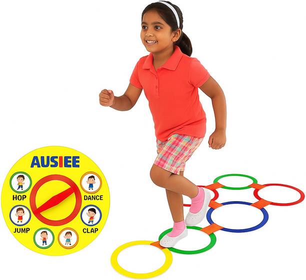 AUSIEE Hopscotch Indoor-Outdoor Play with Rings Toss Game for Kids Game (30cm)
