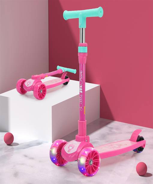 Little Olive Enduro Kids Scooter: Attractive Deck, LED Wheels, Easy-Fold Design For Kids