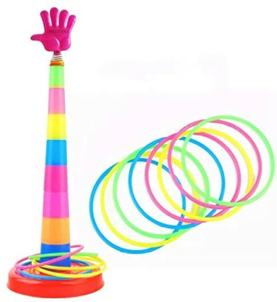 AS TOYS Plastic Hoopla Ring Toss Game Set For Kids, Ring Throw Game For Toddlers