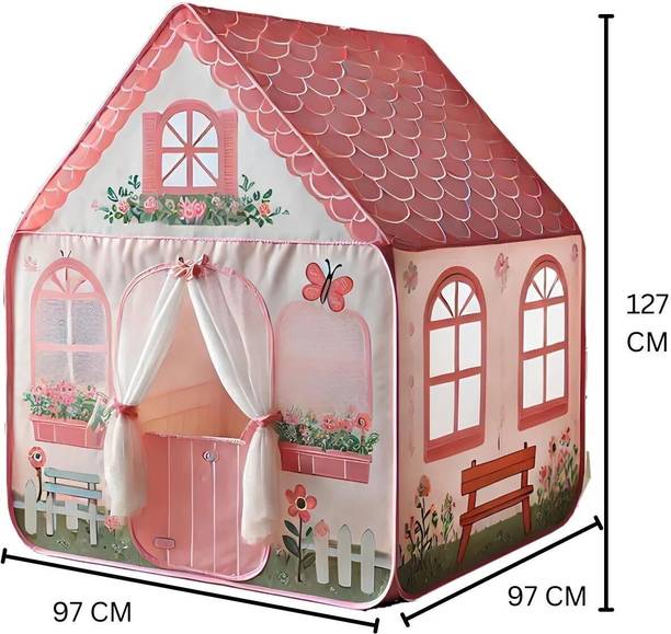 KENIX New New BIG JUMBO SIZE KIDS PLAY TENT HOUSE FOR GIRLS AND BOYS ( PINK CITY)