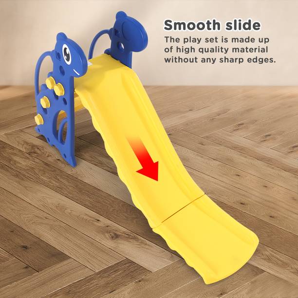 Play Nation Dino Slide for Kids at Home|Foldable Slide for Indoor & Outdoor|L131 x B41 x H71