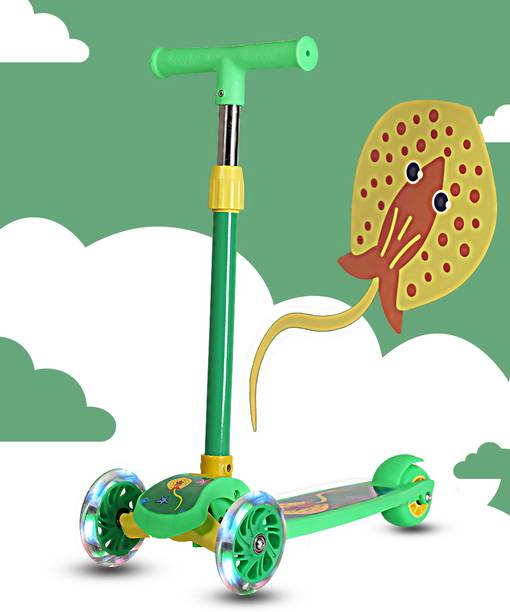 मिस एंड चीफ Adjustable Scooter with LED Lights, Foldable Design, Extra Wide Brakes