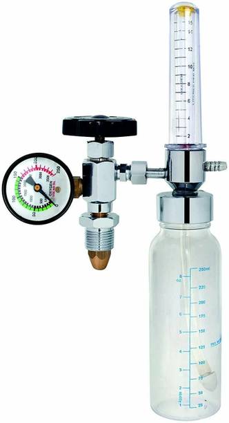 ARN ENTERPRISES Oxygen Flow Meter Adjustment Oxygen Valve with Regulator oxygen Flow Meter Wall Mount Oxygen Cylinder Holder