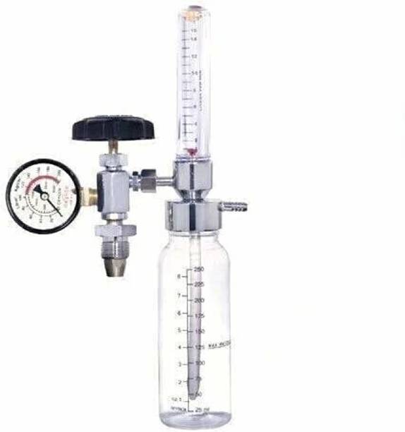 Boyhood Oxygen Flow Meter with Regulator and Humidifier Bottle Wheelchair Mount Oxygen Cylinder Holder