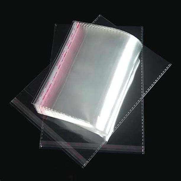 FeelBlue Transparent Bopp Pouches with Self Adhesive, For Packing Clothes Articles etc Security Bag
