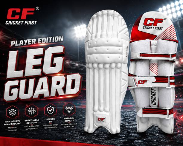 Cricket First Full Size Test Cricket Batting Leg Guards For Right Hand Batsman Men's (39 - 43 cm) Batting Pad