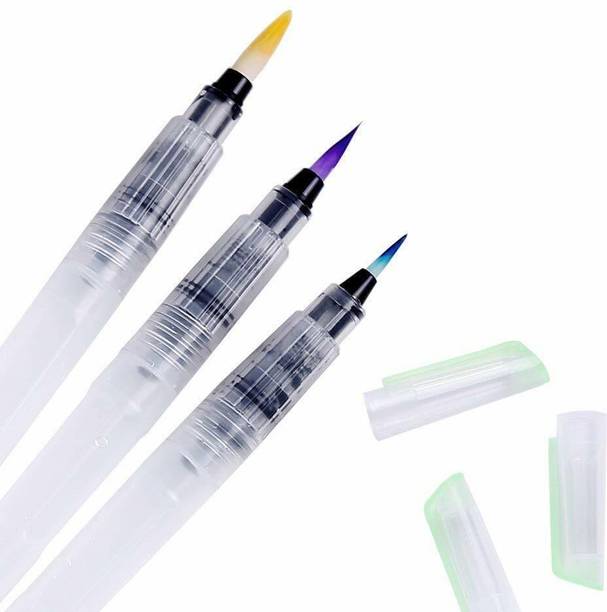 sabahz 3 Sizes Water Brush Pen for Watercolor Calligraphy Drawing Tool Marker